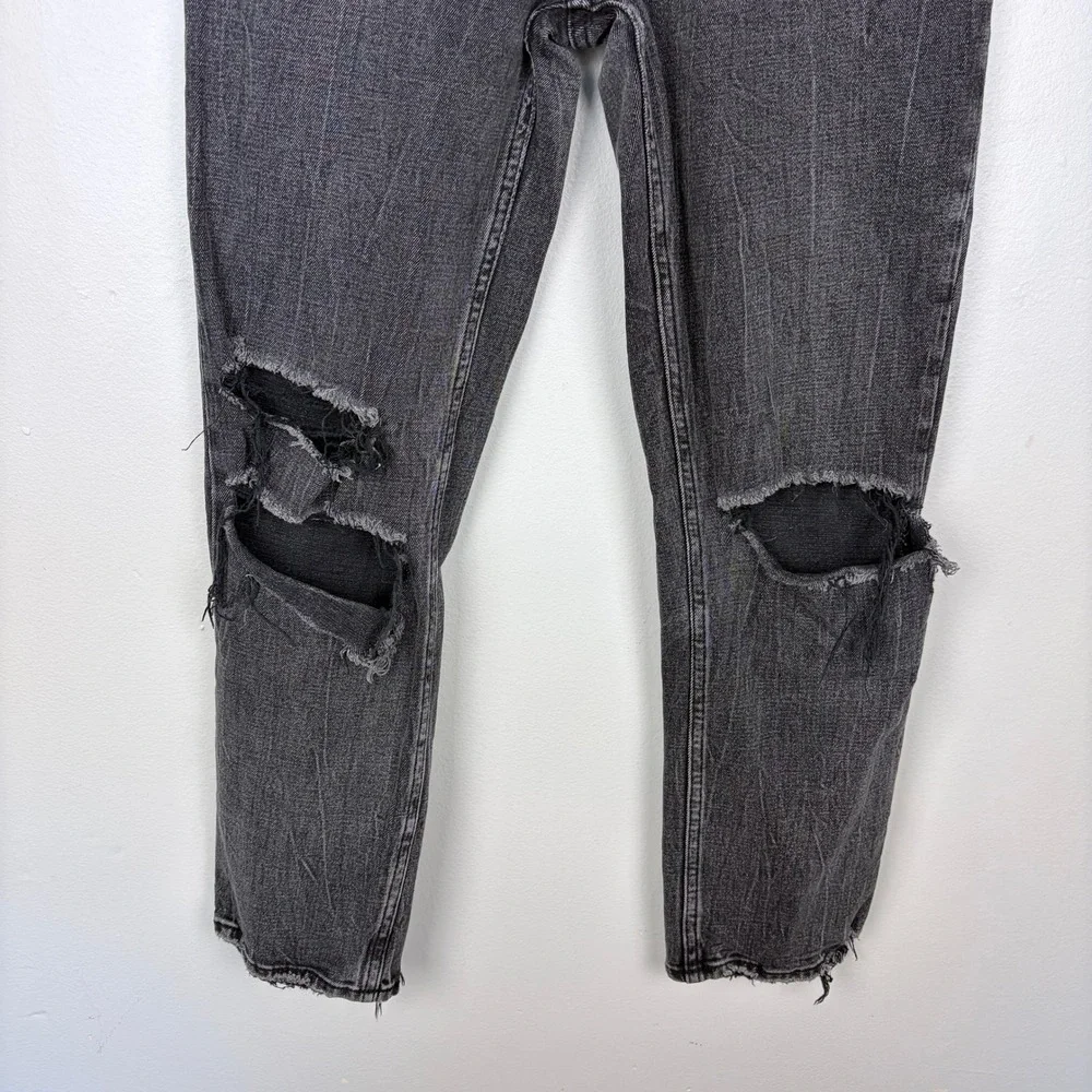 Abercrombie & Fitch Ultra High Rise Ankle‎ Straight Jeans Curve Love Black 26 R